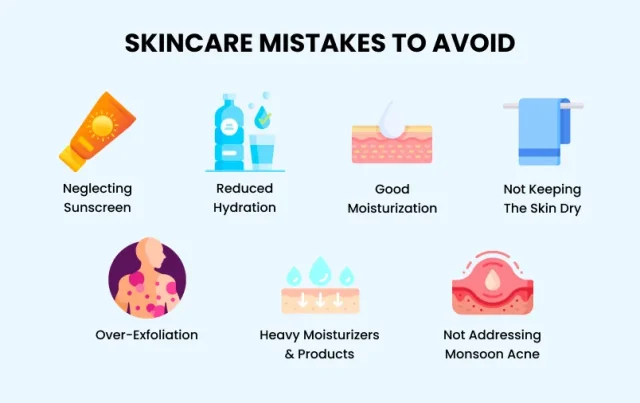 Skincare Mistakes to Avoid in Monsoon
