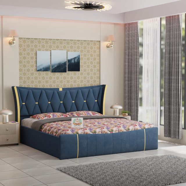 King Size Bed with Upholstery