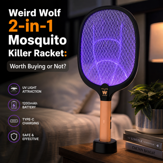 Weird Wolf 2-in-1 Mosquito Killer Racket